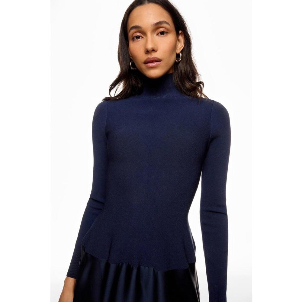SIMKHAI Blue Frances Long Sleeve Dress Size M